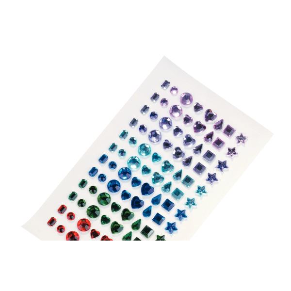Lot de 96 strass autocollants, imitation pierres précieuses, GRAINE CREATIVE — TRAVAUX MANUELS