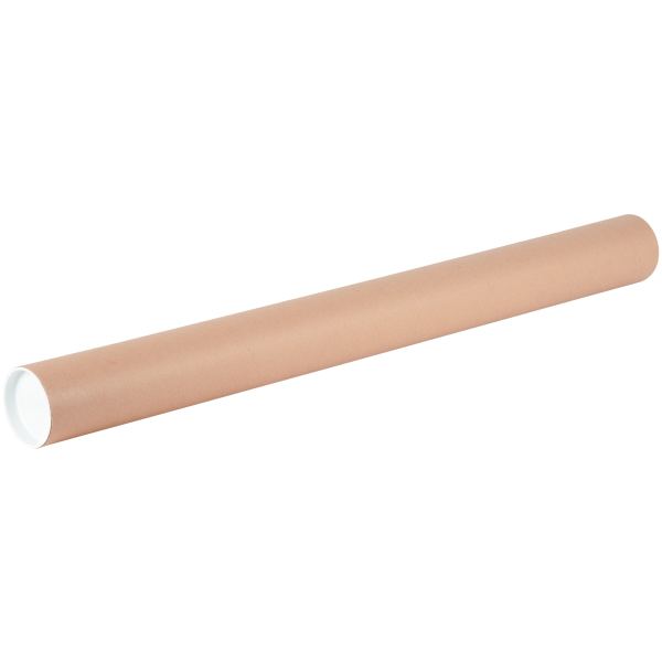 Tube en carton diamètre 6cm longueur 67 cm avec 2 embouts, N.C — COURRIER ET EXPEDITION