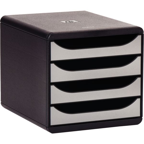 EXACOMPTA Module de classement BIG-BOX, 4 tiroirs, argent — Modules de classement