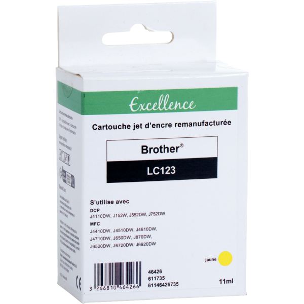 Excellence cartouche jet d'encre jaune compatible Brother CU — Consommables informatiques