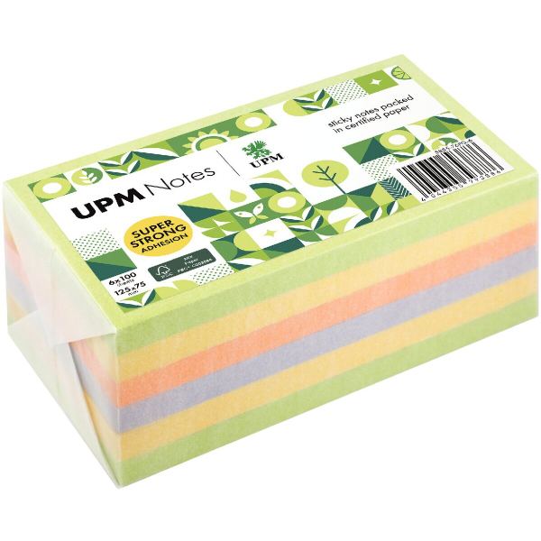 Lot de 6 blocs repositionnables 100 feuilles 125x75 mm colori, N.C — CAHIERS ET DERIVES DE PAPIER