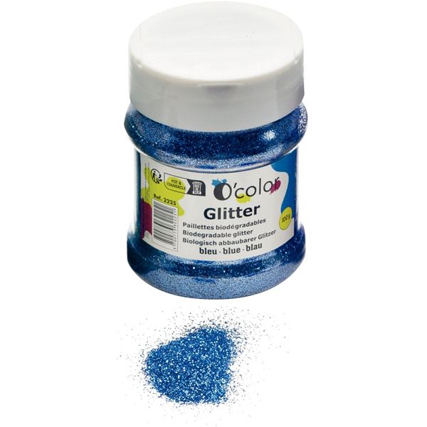 Shaker de paillettes biodégradables 100 grammes coloris bleu, N.C — TRAVAUX MANUELS