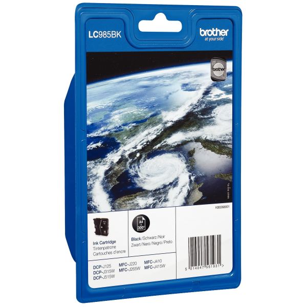 BROTHER LC-985 cartouche d encre noir capacité standard 300 pages pack de 1 — Consommables pour imprimantes jet d'encr