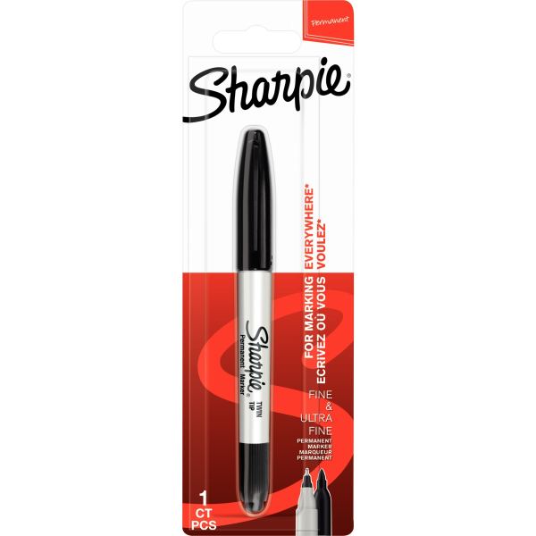 Marqueur Twin Sharpie noir — Écrire et corriger