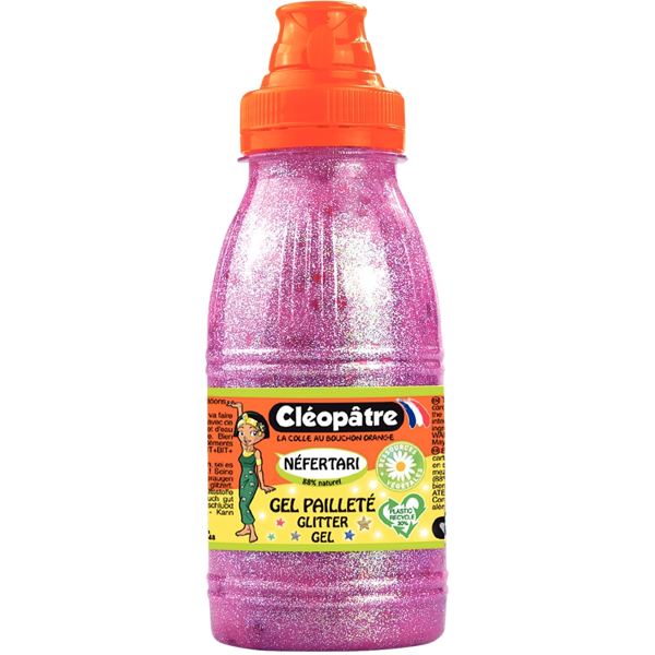 Carton de 4 Flacons 500 ml de gels pailletés décoratifs, N.C — DESSIN SCOLAIRE ET PROFESSIONNEL