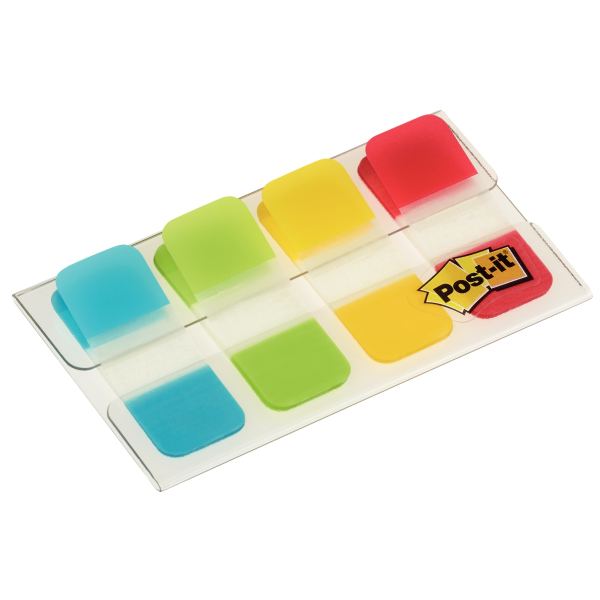 Post-it Marque-page Index Strong Mini, 16 x 38 mm, 4 couleurs — Marque-page & distributeurs