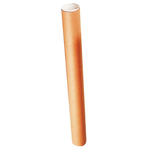 Tube en carton diamètre 5cm longueur 53 cm avec 2 embouts, N.C — COURRIER ET EXPEDITION