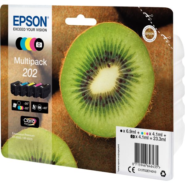 EPSON 1LB Multipack 5-farbig 202 Kiwi Clara Premium Ink — Consommables informatiques