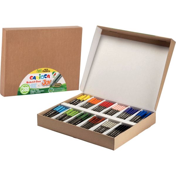 Schoolpack de 288 feutres Éco family Joy, CARIOCA — DESSIN SCOLAIRE ET PROFESSIONNEL