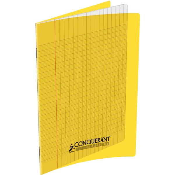CONQUERANT CLASSIQUE Cahier 170 x 220 mm, Seyès, jaune — Cahiers francais