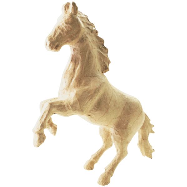 décopatch Support en papier mâché "Cheval 2", 230 mm — Articles en papier, à décorer