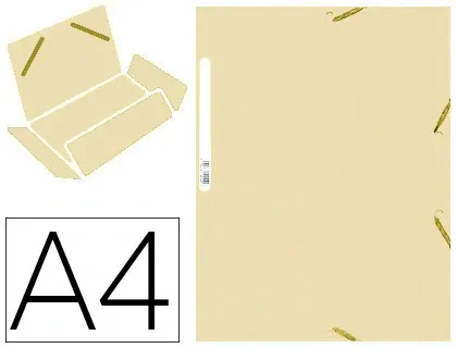 EXACOMPTA Chemise à élastiques, A4, carton, ivoire — Chemises & trieurs