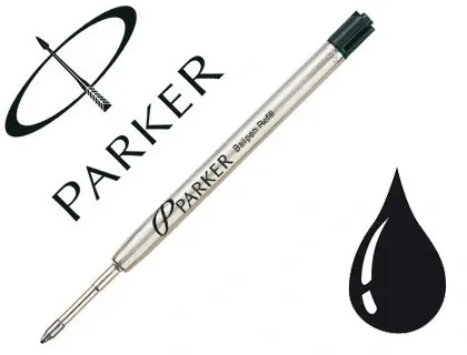 Recharge parker stylo-bille métal pointe large coloris noir — Non classé