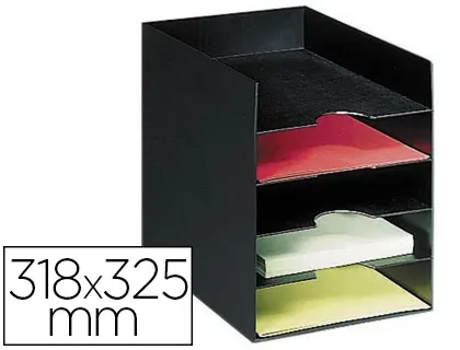 Module classement paperflow 5 cases polystyrène hauteur case 56mm 318x258x325mm coloris noir — Non classé