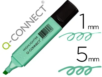 Surligneur q-connect pastel tracé 2/5 mm pointe biseautée coloris bleu — Non classé