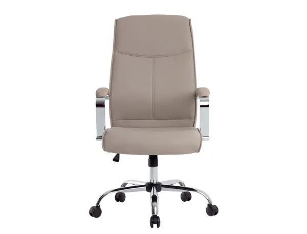 Fauteuil de direction q-connect modena simili cuir base acier chrome hauteur max 1210mm largeur 630mm prof 680mm gris — Non…