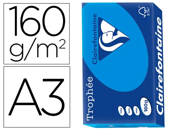 Clairefontaine Papier universel Trophée, A3, bleu turquoise — Papier copieur et imprimante