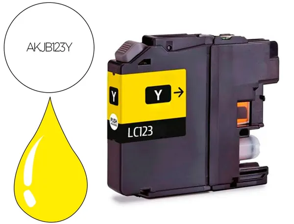 Cartouche d'encre compatible brother lc123 ye 600 p jaune — Non classé