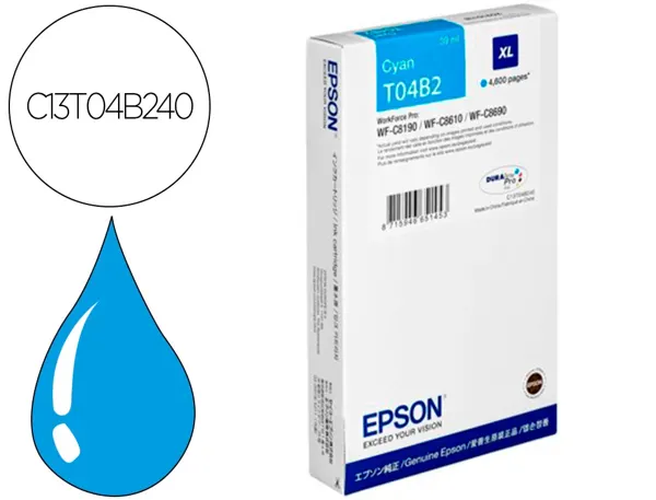 Cartouche d'encre original epson t04b2 4600 p cyan — Non classé