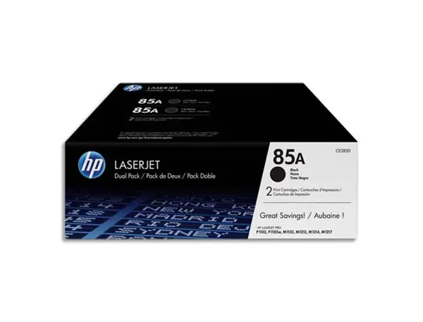 Toner laser original hp ce285ad noir pack de 2 — Non classé