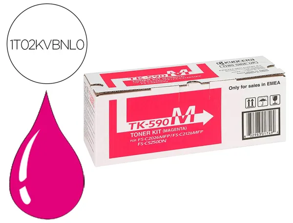 Toner laser original kyocera tk-590m 5000 p magenta — Non classé
