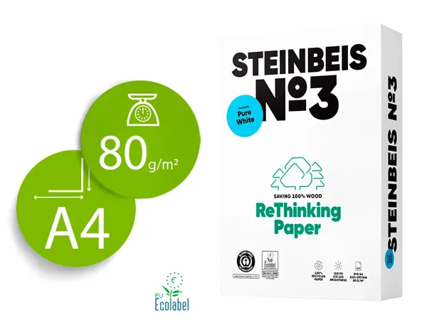 Papier steinbeis recycle multifonction n 3 - 80 gr a4 blanc — Non classé