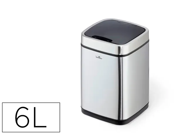 Poubelle durable a capteur automatique acier inoxidable a /' no touch/' 6 l — Non classé