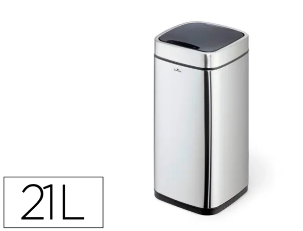 Poubelle durable a capteur automatique acier inoxidable a /' no touch/' 21 l — Non classé