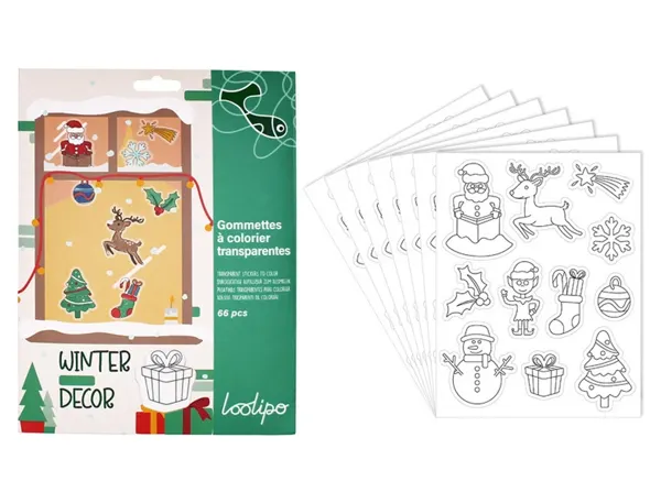 Pack de 66 gommettes sodertex transparentes 17 x 22 cm 6 planches coloris assortis — Non classé