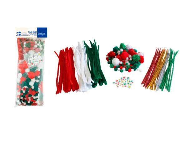 Pack no l sodertex 113 pompons + 38 pompons m tallis s + 35 yeux mobiles + 99 chenilles + 24 chenilles — Non classé