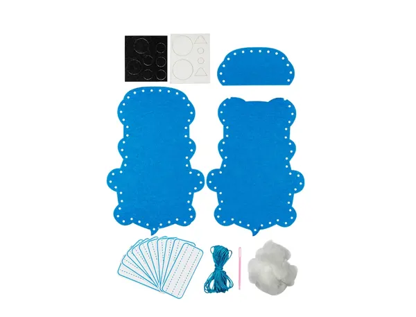 Mange soucis coudre en feutrine croc'animals + 30 tiquettes soucis - 17,8 x 12 cm - 3 pcs - 3 coloris — Non classé