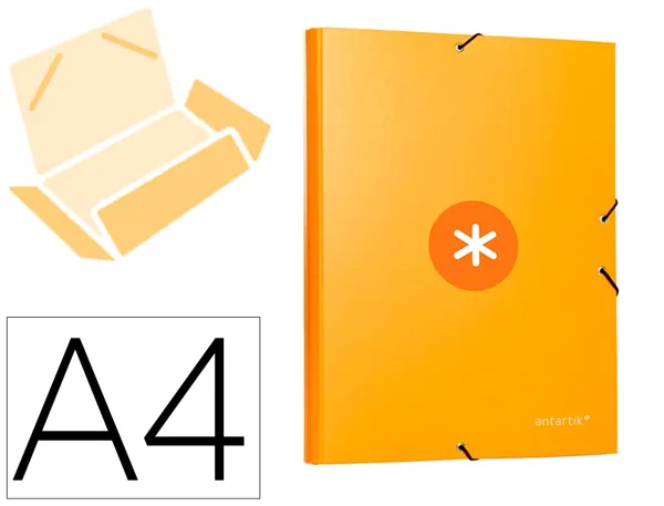 Chemise antartik carton remborde a4+ 3 rabats elastique coloris jaune moutarde — Non classé