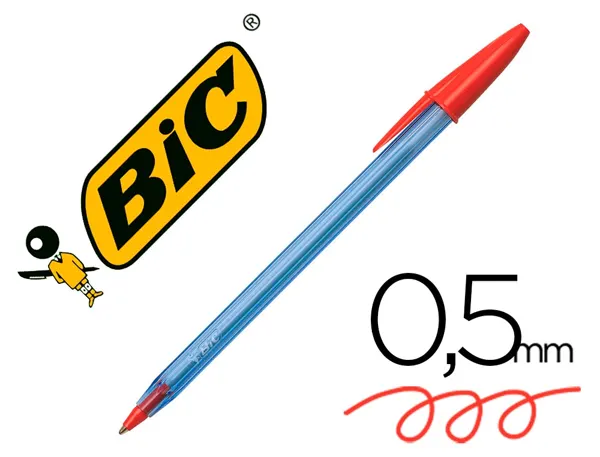 Stylo-bille bic cristal soft pointe moyenne 1,2mm rouge — Non classé