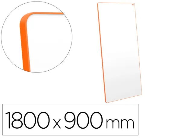 Tableau portable esselte magnetique double face move & meet blanc tour orange 1800x900mm — Non classé