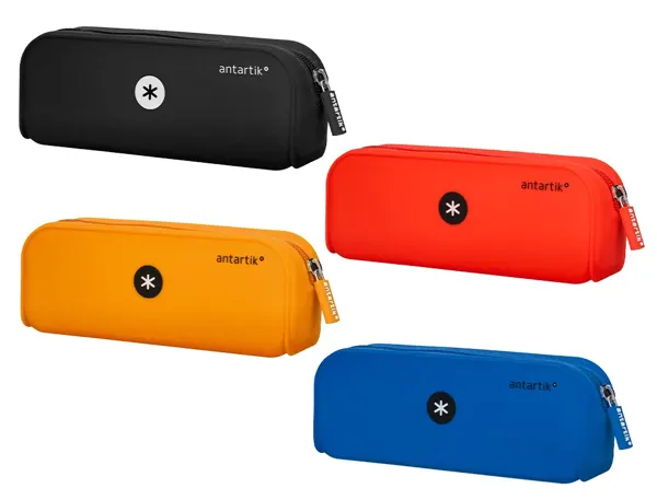 Trousse antartik rectangulaire 1 compartiment silicone soft touch coloris intenses assortis — Non classé