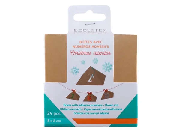 Calendrier de l'advent sodertex 24 boites triangulaires cartonnees a construir et personnaliser + — Non classé