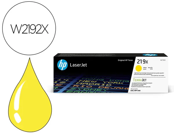 Toner laser original hp w2192x 2500 p jaune — Non classé