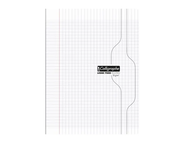Cahier piqure calligraphe 7000couverture souple pp 24x32cm 96p seyes 70g incolore — Non classé