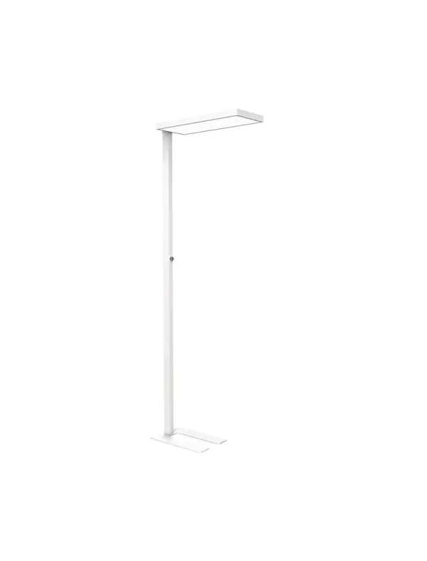 Lampadaire led mauljura intensite reglable tete et socle aluminium hauteur 195cm coloris blanc — Non classé
