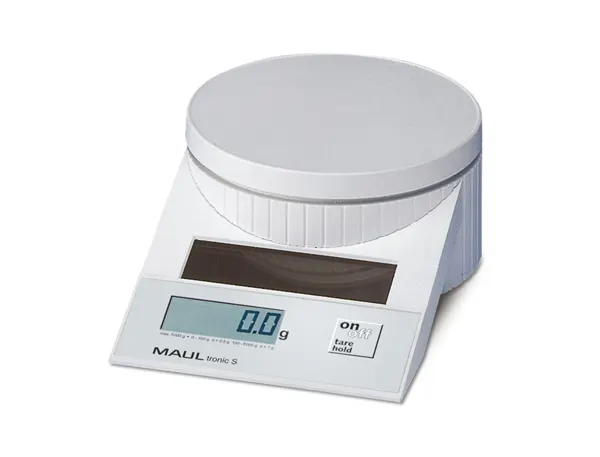 Pese-lettres maul tronic s solaire portee 5kg diam. plateau 128mm coloris blanc — Non classé