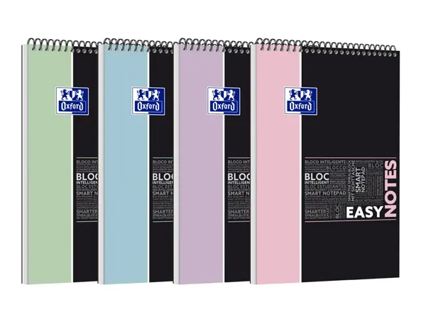 Bloc oxford etudiant easynotesreliure integrale 210x315mm 160p 4 trous reglure 5x5 pastel ass lot de 15 blocs — Non classé