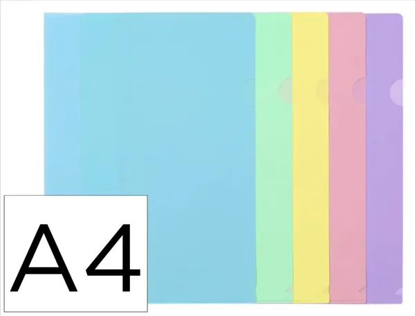 Pochette coin viquel rainbow pastel polpropylene a4 coloris assortis lot 10 unites — Non classé