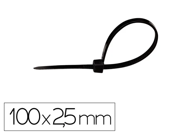 Scelle q-connect 100x2,5mm coloris noir sachet 100 unites — Non classé