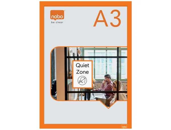 Porte-affiche nobo magnetique autocollant a3 cadre coloris orange — Non classé