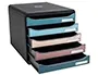 Module Classement Exacompta Big Box Plus Skandi 5 Tiroirs Coloris Assortis — Aménagement d'espace — vue 2