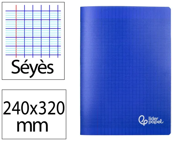 Cahier piqure liderpapel couverture pp 240x320mm 48p seyes coloris bleu — Non classé