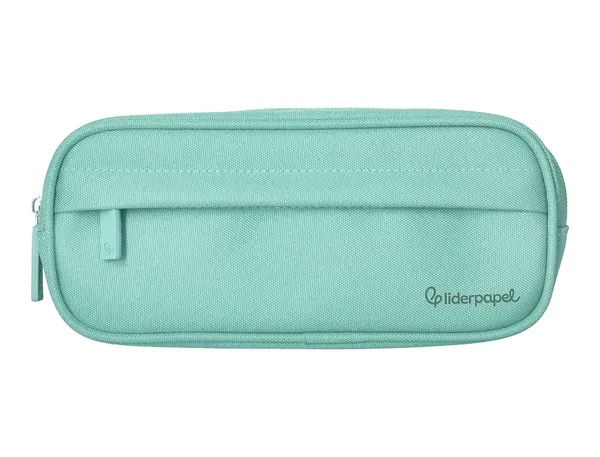 Fourre-tout liderpapel rectangulaire coins arrondis 1 compartiment avec poche avant 21x9cm coloris vert — Non classé