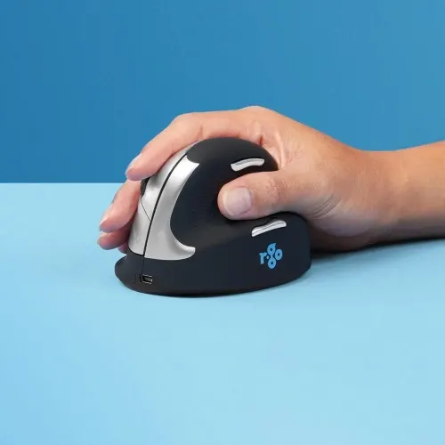 Souris ergonomique r-go verticale he break sans fil taille moyenne droitier coloris noir — Non classé