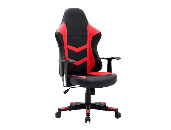 Chaise gaming q-connect orvieto simil cuir base metallique haut max 1200 larg 500 prof 510mm roues premium noir-rouge —…
