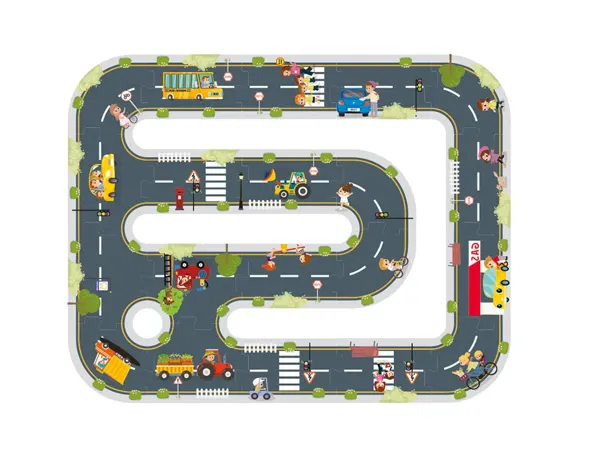 Puzzle enfant imaginovo ville et route bois +3 ans 21 pieces 22x22x6,4 cm — Non classé
